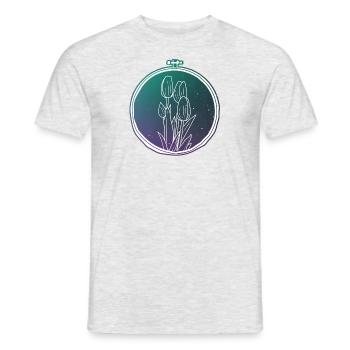 Tulips - Men's T-Shirt - heather grey - Front - AI Model Male 178 dark (178cm)