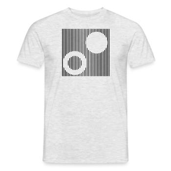 Stripes - Männer T-Shirt - Grau meliert - Vorne - AI Model Male 178 dark (178cm)