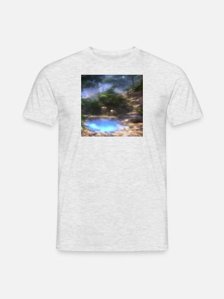 Traumhafte Quelle - Männer T-Shirt - Grau meliert