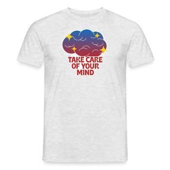 Pass auf dich auf! - Männer T-Shirt - Grau meliert - Vorne - AI Model Male 178 dark (178cm)