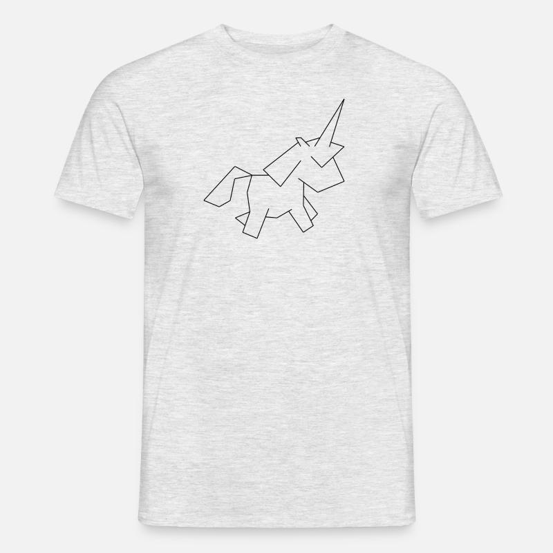 Boris das Einhorn - Männer T-Shirt - Grau meliert