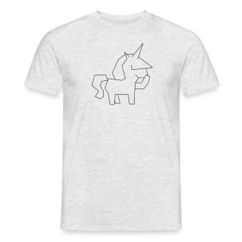Ashton the Unicorn - Men's T-Shirt - heather grey - Front - AI Model Male 178 dark (178cm)