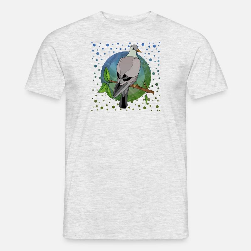 Vogel - Männer T-Shirt - Grau meliert
