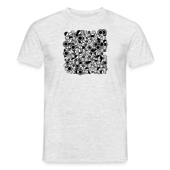 Abstract Pattern 01 - T-shirt homme - gris chiné - Devant - AI Model Male 178 dark (178cm)