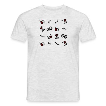 Abstract Pattern 04 - T-shirt homme - gris chiné - Devant - AI Model Male 178 dark (178cm)