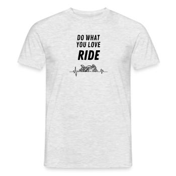 Do what you LOVE: RIDE - Männer T-Shirt - Grau meliert - Vorne - AI Model Male 178 dark (178cm)