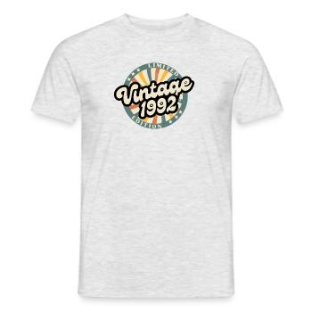 Limited edition vintage 1992 - T-shirt homme - gris chiné - Devant - AI Model Male 178 dark (178cm)