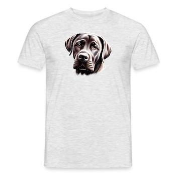 Labrador propriétaire chiot Labrador Retriever - T-shirt homme - gris chiné - Devant - AI Model Male 178 dark (178cm)