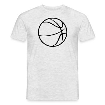 Conception abstraite du basketball - T-shirt homme - gris chiné - Devant - AI Model Male 178 dark (178cm)