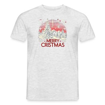Merry Christmas Christmas Party Christmas - Men's T-Shirt - heather grey - Front - AI Model Male 178 dark (178cm)
