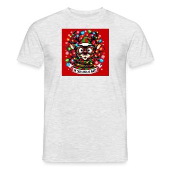 Funny Reindeer - Men's T-Shirt - heather grey - Front - AI Model Male 178 dark (178cm)