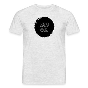 308 WIN Hunter Shooter Shooter NATO Cartridge - Men's T-Shirt - heather grey - Front - AI Model Male 178 dark (178cm)