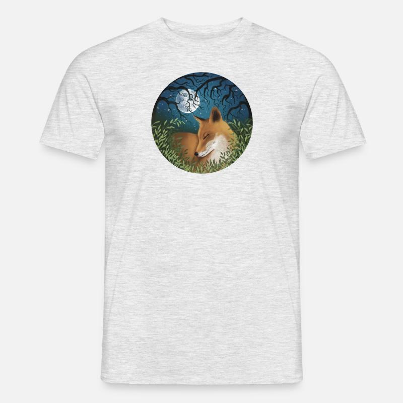 Herzfuchs - Männer T-Shirt - Grau meliert
