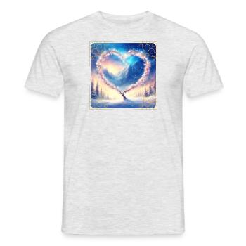 Winter Heart 2 - Men's T-Shirt - heather grey - Front - AI Model Male 178 dark (178cm)
