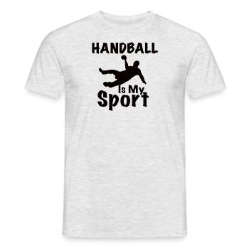 Handball is My sport - Men's T-Shirt - heather grey - Front - AI Model Male 178 dark (178cm)