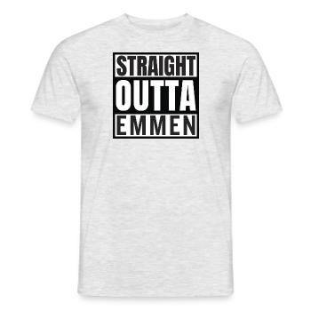 Straight Outta Emmen - Männer T-Shirt - Grau meliert - Vorne - AI Model Male 178 dark (178cm)