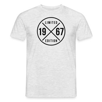 1967 cercle 57e anniversaire changement de couleur - T-shirt homme - gris chiné - Devant - AI Model Male 178 dark (178cm)