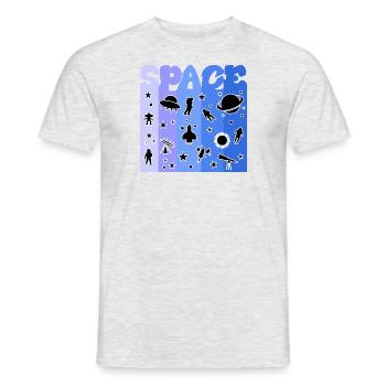 Space, Astronaut, Space, Space - Men's T-Shirt - heather grey - Front - AI Model Male 178 dark (178cm)