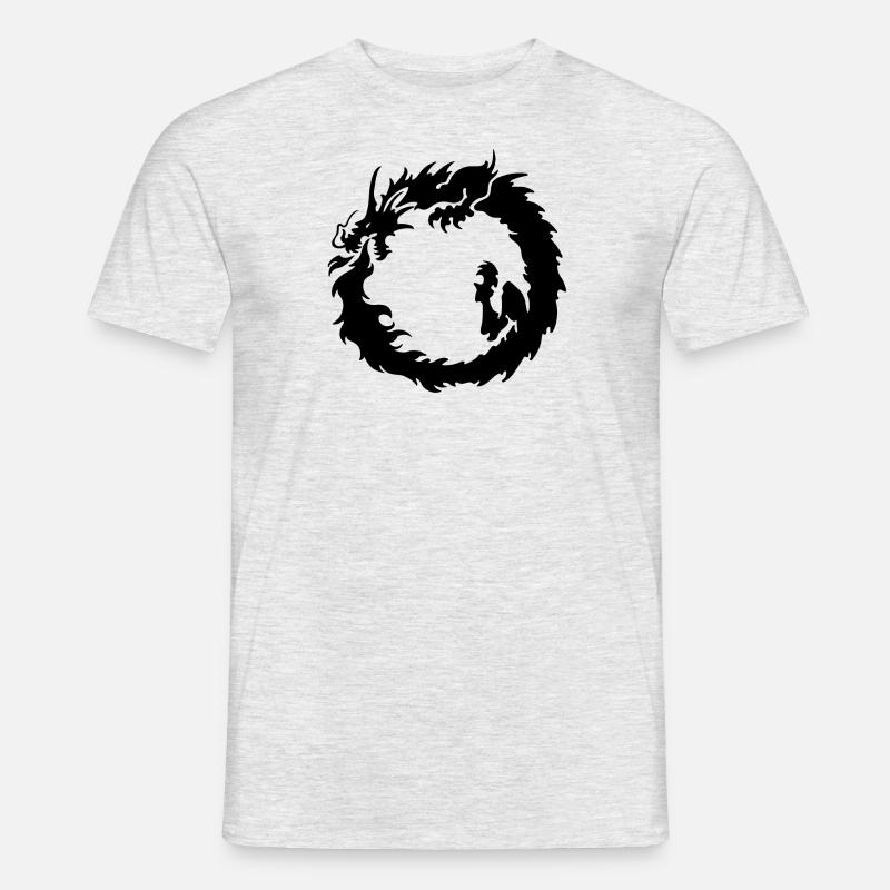 Dragon14 schwarz - Männer T-Shirt - Grau meliert
