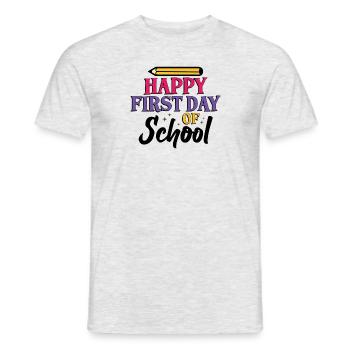 Froher erster Schultag - Männer T-Shirt - Grau meliert - Vorne - AI Model Male 178 dark (178cm)