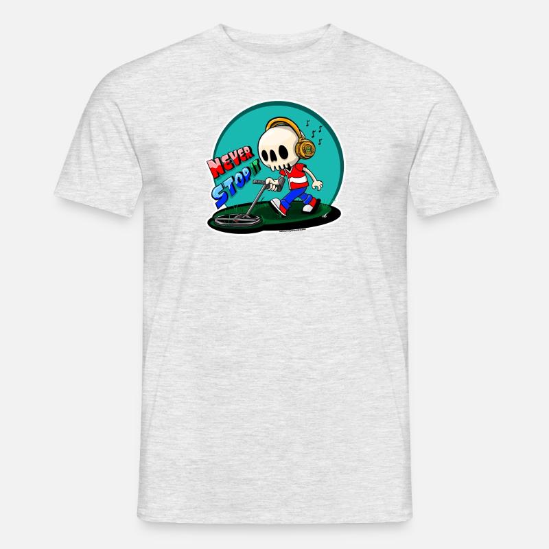 Sondeln - Never stop it - Männer T-Shirt - Grau meliert