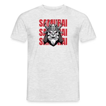 Samurai - Men's T-Shirt - heather grey - Front - AI Model Male 178 dark (178cm)