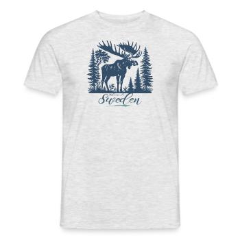 Suède Suède Viking Nordique Scandinavie Solstice d’été - T-shirt homme - gris chiné - Devant - AI Model Male 178 dark (178cm)