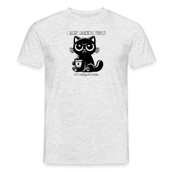 Ich hasse Morgenmenschen - Männer T-Shirt - Grau meliert - Vorne - AI Model Male 178 dark (178cm)