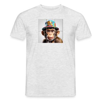 Affe X - Männer T-Shirt - Grau meliert - Vorne - AI Model Male 178 dark (178cm)