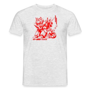 GUNDAM | CAT 01 - Men's T-Shirt - heather grey - Front - AI Model Male 178 dark (178cm)