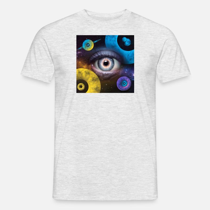 celestial 9 - Männer T-Shirt - Grau meliert