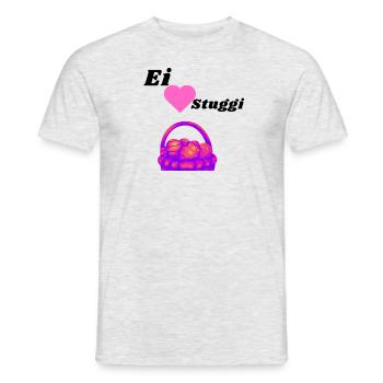 Ei love Stuggi! Design - Männer T-Shirt - Grau meliert - Vorne - AI Model Male 178 dark (178cm)