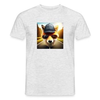 Fuchs Fuchs - Männer T-Shirt - Grau meliert - Vorne - AI Model Male 178 dark (178cm)
