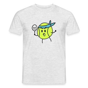 balle de tennis joue au tennis - T-shirt homme - gris chiné - Devant - AI Model Male 178 dark (178cm)