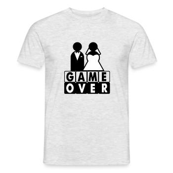 Game Over - Hochzeit - Männer T-Shirt - Grau meliert - Vorne - AI Model Male 178 dark (178cm)