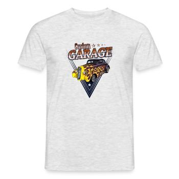 custom garage hot rod vintage American car - Men's T-Shirt - heather grey - Front - AI Model Male 178 dark (178cm)