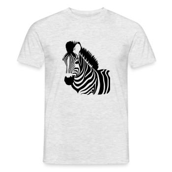 Fun Zebra Cartoon Nature Animal Safari Vector 3 - T-shirt homme - gris chiné - Devant - AI Model Male 178 dark (178cm)