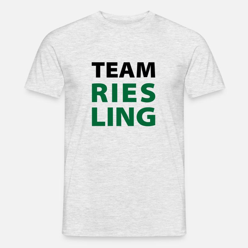 Team Riesling - Männer T-Shirt - Grau meliert