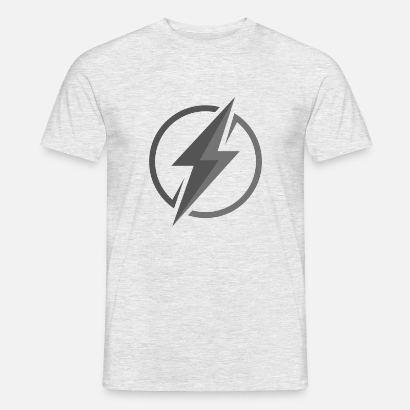 Elektrisierende Energie: Kraft & Dynamik - Männer T-Shirt - Grau meliert