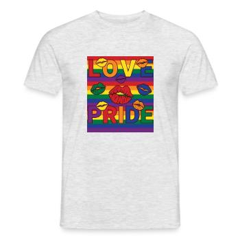 Love Pride - Men's T-Shirt - heather grey - Front - AI Model Male 178 dark (178cm)