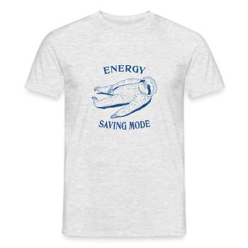 Energy Saving Mode - Men's T-Shirt - heather grey - Front - AI Model Male 178 dark (178cm)