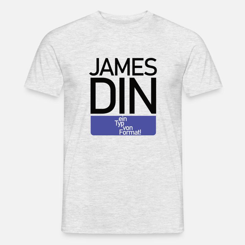 JAMES DIN un type de format - T-shirt homme - gris chiné