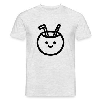 cute coconut - Men's T-Shirt - heather grey - Front - AI Model Male 178 dark (178cm)
