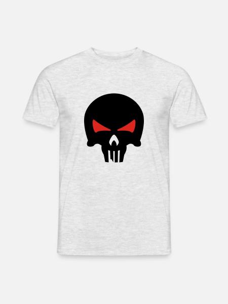 bone head - Männer T-Shirt - Grau meliert