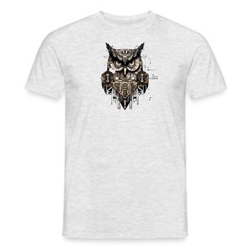 Geometric Owl, Owl Head, - Men's T-Shirt - heather grey - Front - AI Model Male 178 dark (178cm)