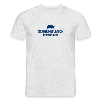 Schweinefleisch krümelt nicht - Grill - grillen - Männer T-Shirt - Grau meliert - Vorne - AI Model Male 178 dark (178cm)