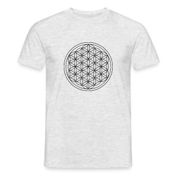 flower of life - Men's T-Shirt - heather grey - Front - AI Model Male 178 dark (178cm)
