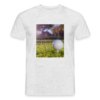Liebe zum Golf - Männer T-Shirt - Grau meliert - Vorne - AI Model Male 178 dark (178cm)
