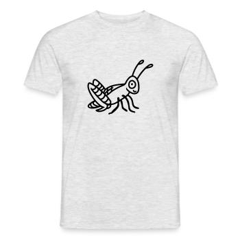 Grasshopper - line - Men's T-Shirt - heather grey - Front - AI Model Male 178 dark (178cm)