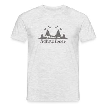 natur,nature lover,sommer,landschaft,skyline,elche - Männer T-Shirt - Grau meliert - Vorne - AI Model Male 178 dark (178cm)